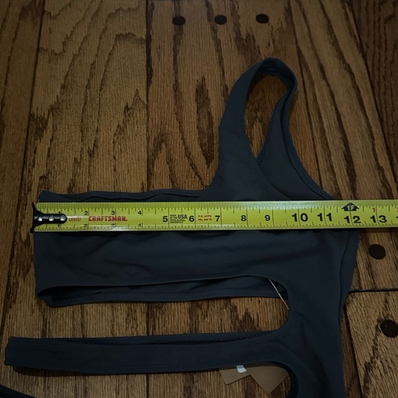 NWT SKIMS Swim One Shoulder Monokini gunmetal Gray Size small - Picture 7 of 9